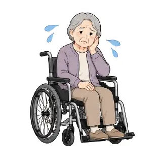 車椅子の老人