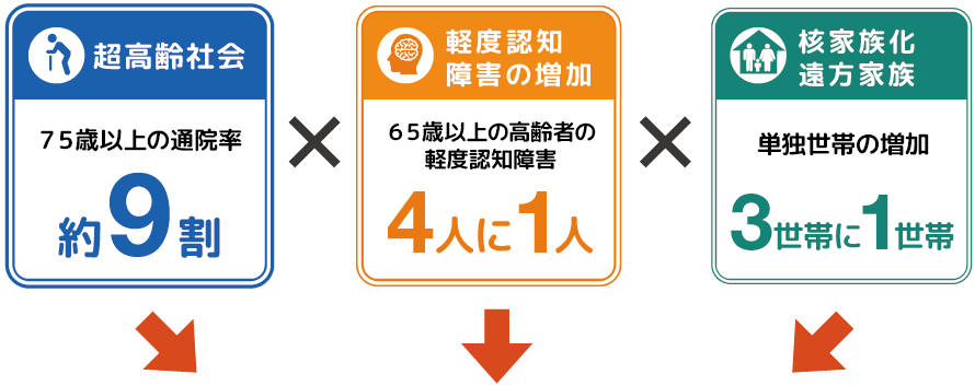 家族だけでは通院を支えられない社会背景